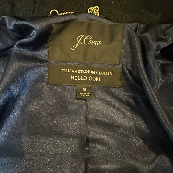 J.CREW ITALIAN STADIUM GLOTH NELLO GORI WOOL BLEND COAT JACKET WITH FUR TRIM - Picture 10 of 16